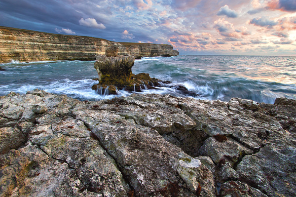 Artem Nosenko: water rocks clouds sea sunset